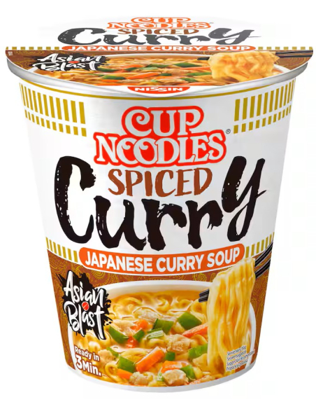 Nissin Cup Noodles Spiced Curry 8 x 67g