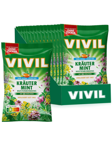 Vivil Hustenbonbons Kräuter Mint 15 x 120g