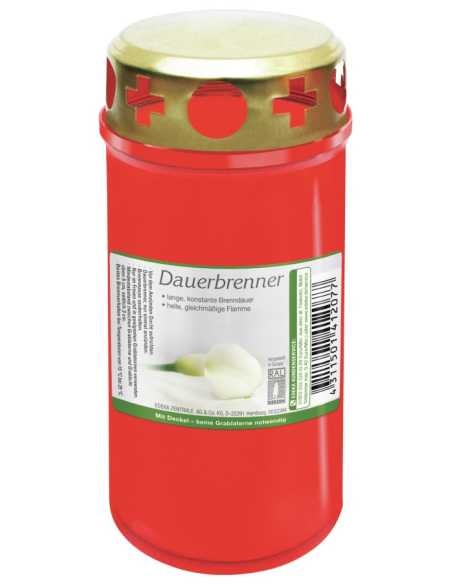 Dauerbrenner mit Deckel rot 20x