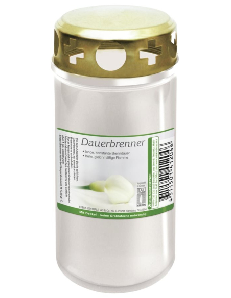 Dauerbrenner mit Deckel transparent 20x