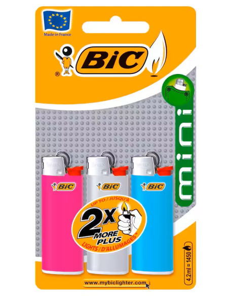 Bic Feuerzeug Mini 15 x 3er
