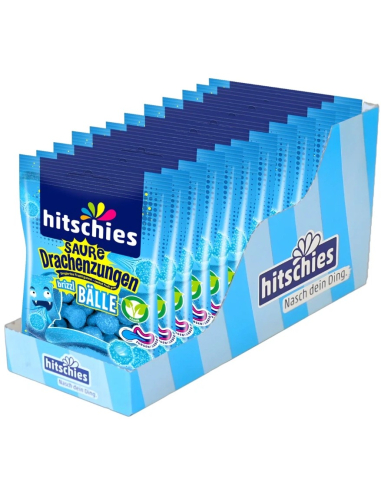 Hitschies Saure Drachenzungen Brizzl Bälle blau...