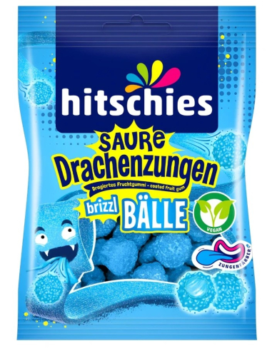 Hitschies Saure Drachenzungen Brizzl Bälle blau...