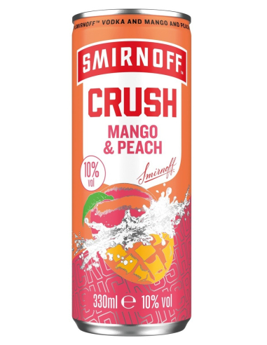 Smirnoff Crush Mango & Peach 10% 12 x 330ml DPG