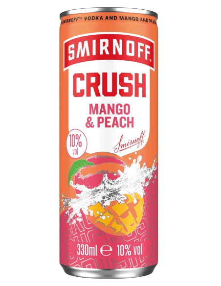 Smirnoff Crush Mango & Peach 10% 12 x 330ml DPG