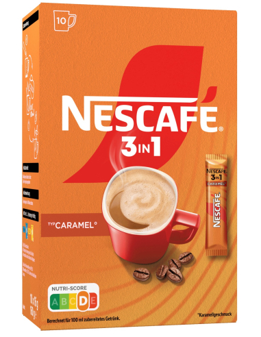 Nescafe 3 in 1 Sticks Caramel 8 x 10er 160g