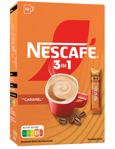 Nescafe 3 in 1 Sticks Caramel 8 x 10er 160g