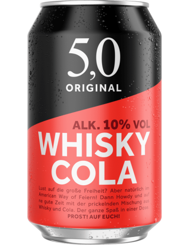 5,0 Original Whiskey Cola 10% 12 x 330ml DPG