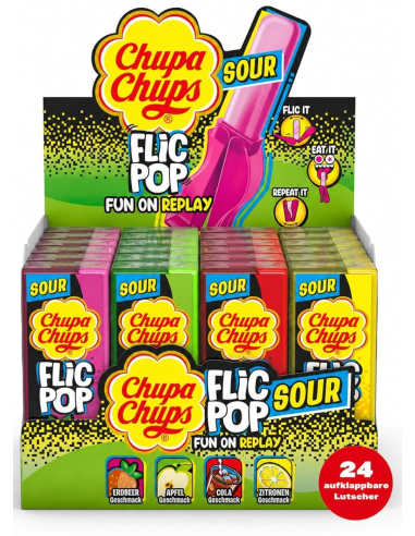 Chupa Chups Flic Pop Sour 24 x 14g