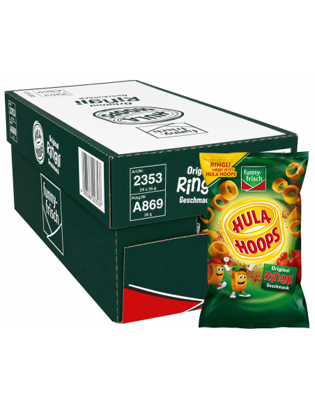 Funny-Frisch Hula Hoops Orig. Ringli 24 x 35g